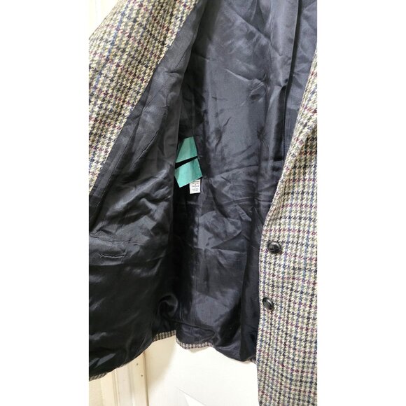 Lauren Ralph Lauren Women's Houndstooth 100% Wool Plus Size Blazer Jacket Size 1 - Picture 5 of 9